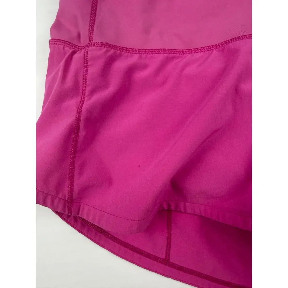Lululemon Speed Up Running Shorts Pink Size 4 Lined Zip Pocket